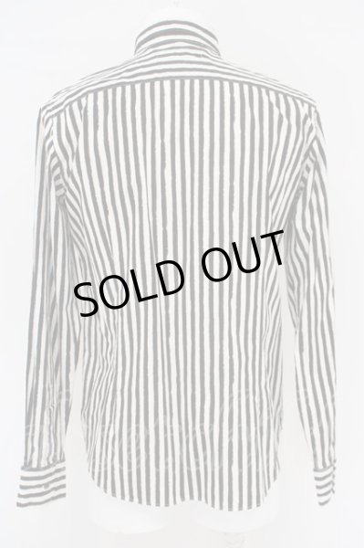 画像2: CavariA / ハンドストライプシャツ 46 ブラックxホワイト O-24-02-23-125-Ca-sh-YM-ZT239 (2)