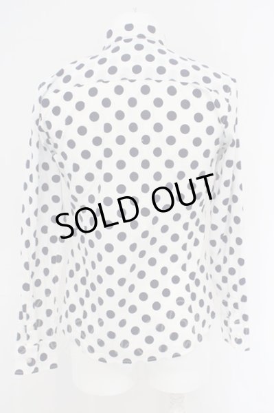 画像2: MURDER LICENSE / ドット総柄シャツ 46 ホワイトｘネイビー O-24-02-23-126-MU-sh-YM-ZT239 (2)