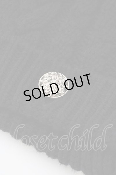 画像2: DEAL DESIGN / ゲートボタンニットキャップ  ブラック O-24-02-23-139-DE-za-YM-ZT236 (2)