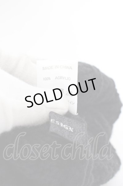 画像4: DEAL DESIGN / ゲートボタンニットキャップ  ブラック O-24-02-23-139-DE-za-YM-ZT236 (4)