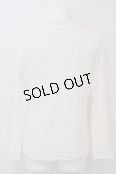 画像3: BUFFALO BOBS / GRAIN(グレイン) ウェーブタックVネックカットソー 2-3 ホワイト O-24-02-23-014-BU-to-YM-ZT288 (3)