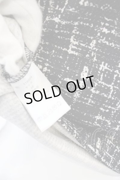 画像3: Rings / 総柄Vネックカットソー 46 ブラックｘホワイト O-24-02-23-002-RI-to-YM-ZT287 (3)