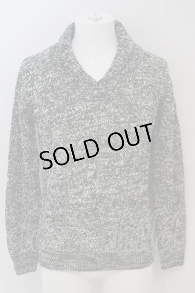 画像1: BERNINGS-SHO / ケーブル編みショールカラーニットソー M グレー O-24-02-23-026-BE-to-YM-ZT284 (1)