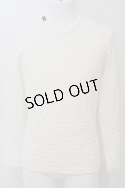 画像1: BUFFALO BOBS / GRAIN(グレイン) ウェーブタックVネックカットソー 1-2 ホワイト O-24-02-23-029-BU-to-YM-ZT283 (1)