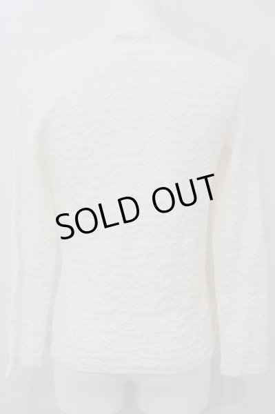 画像3: BUFFALO BOBS / GRAIN(グレイン) ウェーブタックVネックカットソー 1-2 ホワイト O-24-02-23-029-BU-to-YM-ZT283 (3)