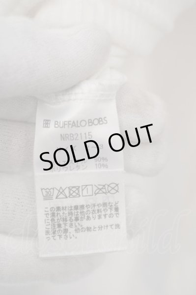 画像2: BUFFALO BOBS / CORTINA-V(コルティナ-V)ベロアテレコVネックトップス 2-3 ホワイト O-24-02-23-031-BU-to-YM-ZT288 (2)