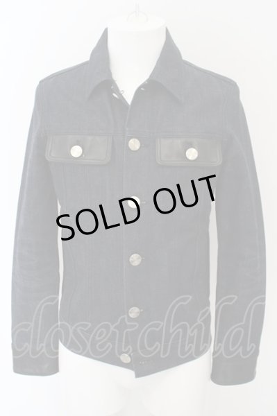 画像6: NO ID. / カウレザー切り替えコーティングデニムトラッカー　Gジャン　ジャケット 1 ブルー O-24-02-25-019-NO-ja-YM-ZT248 (6)