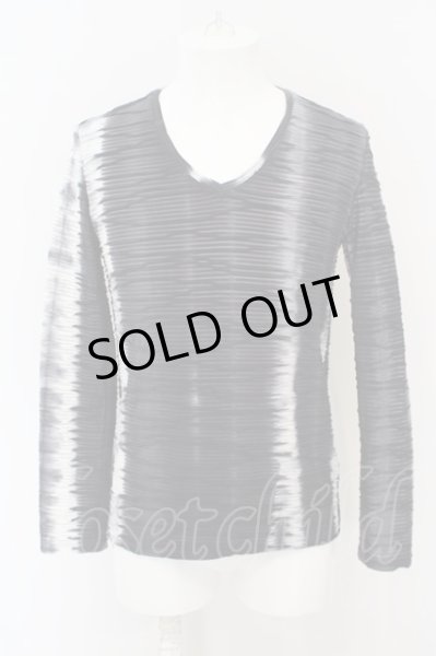 画像1: TORNADO MART / ウェーブジャガードタイダイカットソー M ブラックｘホワイト O-24-02-25-003-TO-to-YM-ZT465 (1)