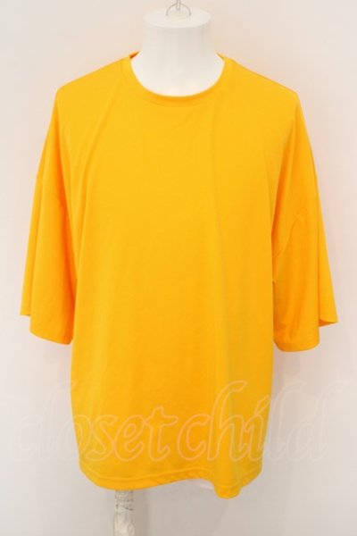 画像1: NO ID. / ドロップショルダードレープBIG-T Tシャツ ONE オレンジ O-24-02-25-038-NO-ts-YM-ZT184