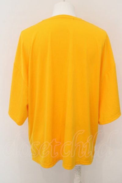 画像2: NO ID. / ドロップショルダードレープBIG-T Tシャツ ONE オレンジ O-24-02-25-038-NO-ts-YM-ZT184