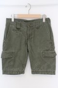 【WINTERセール】NO ID. / ウォッシュドショートカーゴパンツ 1 カーキ O-24-02-25-045-NO-pa-YM-ZT246