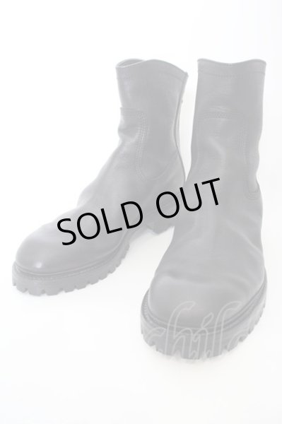 画像1: JULIUS / Leather Boots ３：27.7cm ブラック O-24-02-25-054-JU-sho-YM-ZT3000 (1)