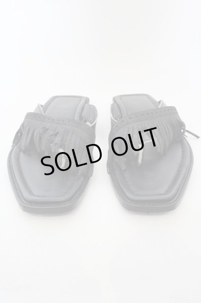 画像2: TORNADO MART / フリンジサンダル M ブラック O-24-02-25-056-TO-sho-YM-ZT-S003 (2)