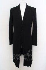 【SALE】kiryuyrik / Shrink Wool Jersey Flare Jacket M ブラック O-24-02-25-008-ki-ou-YM-ZT468