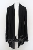 画像1: kiryuyrik / Layered Shawl Cardigan L ブラックｘホワイト O-24-02-25-010-ki-to-YM-ZT183 (1)