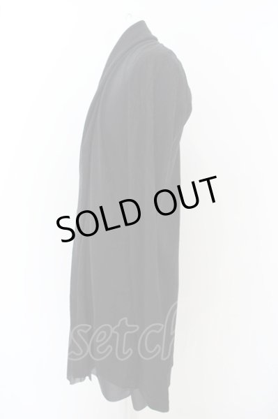 画像3: kiryuyrik / Layered Shawl Cardigan L ブラックｘホワイト O-24-02-25-010-ki-to-YM-ZT183 (3)