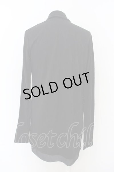 画像5: kiryuyrik / Layered Shawl Cardigan L ブラックｘホワイト O-24-02-25-010-ki-to-YM-ZT183 (5)