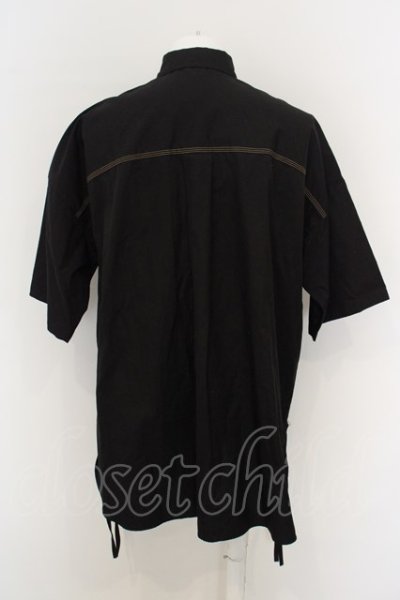 画像4: TORNADO MART / ステッチ半袖BIGシャツ M ブラック O-24-02-25-014-TO-sh-YM-ZT246