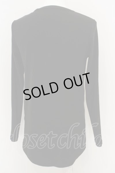 画像2: NO ID. / テレコラウンドロンT カットソー 1 ブラック O-24-02-25-015-NO-to-YM-ZT246 (2)