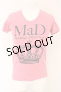 【SALE】Moonage Devilment（清春） / クラウンプリントTシャツ  サーモン O-24-02-26-002-MO-ts-YM-ZT059