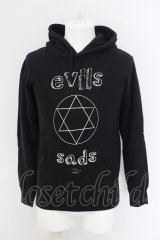 【SALE】SADS / EVIL パーカー  ブラック O-24-02-26-017-SA-to-YM-ZT055