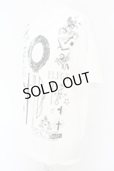 画像2: MARDI GRAS / エレジー BIG-Tシャツ  ホワイト O-24-02-26-003-MA-ts-YM-ZT061 (2)