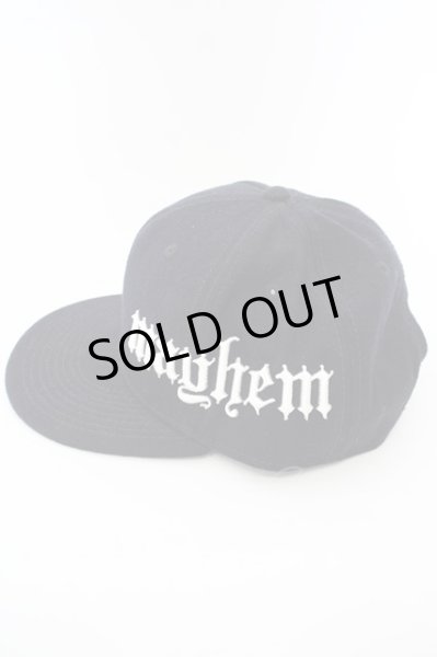 画像2: Moonage Devilment（清春） / MAYHEM刺繍スナップバックキャップ   ブラック O-24-02-26-026-MO-za-YM-ZT327 (2)