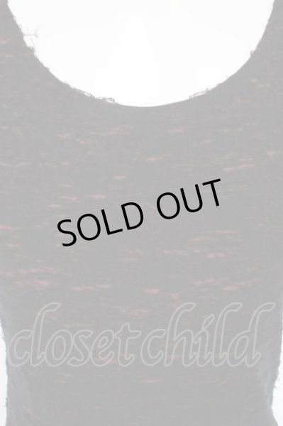 画像2: Xfrm / オパールダメージTシャツ F レッドｘブラック O-24-02-29-036-Xf-ts-YM-ZT090 (2)