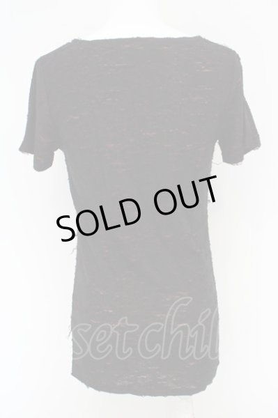 画像3: Xfrm / オパールダメージTシャツ F レッドｘブラック O-24-02-29-036-Xf-ts-YM-ZT090 (3)