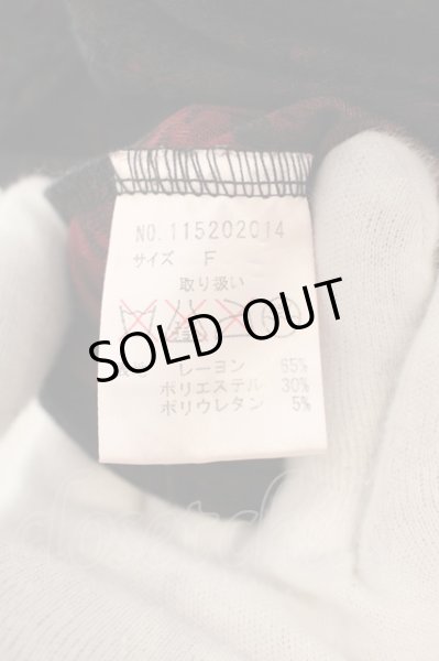 画像4: Xfrm / オパールダメージTシャツ F レッドｘブラック O-24-02-29-036-Xf-ts-YM-ZT090 (4)