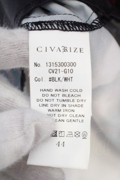 画像3: CIVARIZE / フラワープリント切り替えバイカラーシャツ 44 ブラックｘホワイト O-24-02-29-050-CI-sh-YM-OS