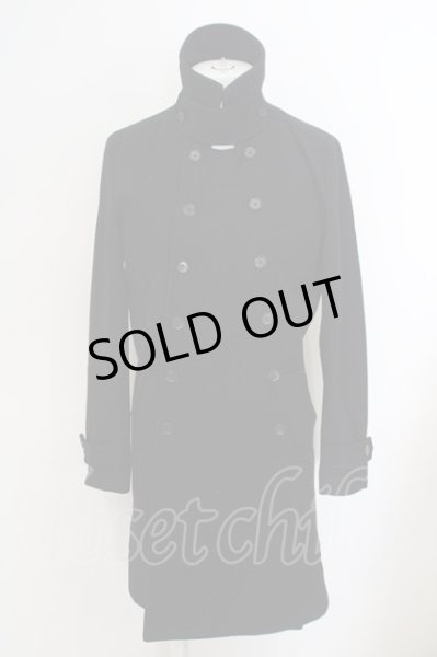 画像2: NO ID. / ウールメルトンWブレストコート 3 ブラック O-24-02-29-001-NO-ou-YM-ZT-M106 (2)