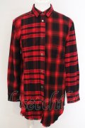 【WINTERセール】JOHNNY WOLF / BIGシルエットバックZIPロングシャツ 1-2 レッド O-24-02-29-060-JO-sh-YM-ZT087