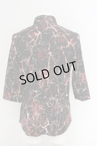 画像2: CIVARIZE / クラックジャガード六部袖シャツ 44 レッド O-24-02-29-061-CI-sh-YM-ZT087 (2)