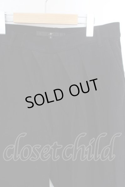 画像2: NO ID. / ウールジャージーラップバギートラウザーズ 3 ブラック O-24-02-29-065-NO-pa-YM-ZT085 (2)