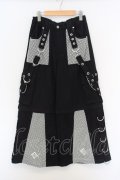 【WINTERセール】REFLEM / 2WAYワイドボンテージパンツ F ブラックｘホワイト O-24-02-29-072-RE-pa-YM-ZT119