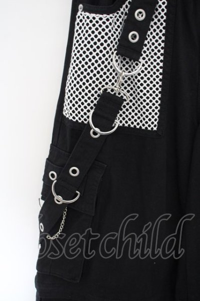 画像2: REFLEM / 2WAYワイドボンテージパンツ F ブラックｘホワイト O-24-02-29-072-RE-pa-YM-ZT119 (2)