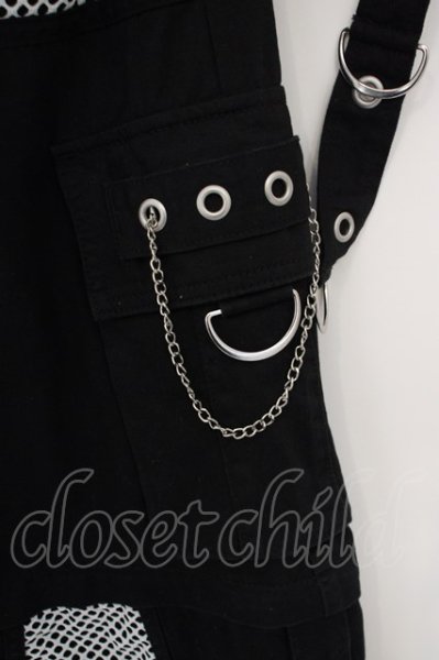 画像3: REFLEM / 2WAYワイドボンテージパンツ F ブラックｘホワイト O-24-02-29-072-RE-pa-YM-ZT119 (3)