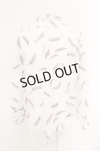 画像3: CIVARIZE / InLayフェザー総柄ドルマンシャツ 46 ホワイト O-24-02-29-085-CI-sh-YM-ZT302 (3)