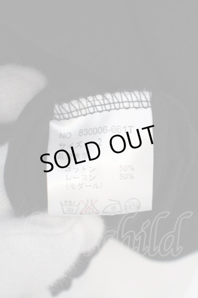 画像3: NO ID. / コットンモダール5分袖ドレープカットソー Tシャツ 2 ブラック O-24-02-29-008-NO-ts-YM-ZT086 (3)