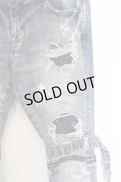 画像3: CIVARIZE / ベルトデザイン膝ZIPスキニーデニムパンツ 44 ブルー O-24-02-29-091-CI-pa-YM-OS (3)