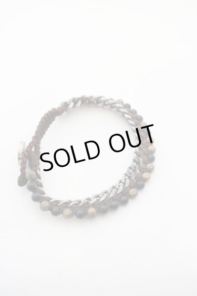 画像3: DEAL DESIGN / チェーンコードブレスレット  ブラウンｘシルバー O-24-02-29-097-DE-za-YM-ZT096 (3)