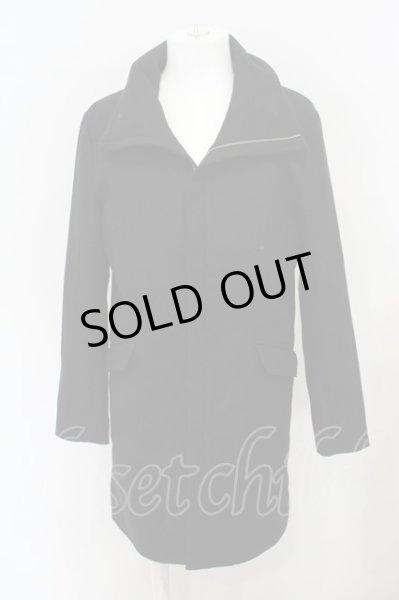 画像2: NO ID. / メルトンハイカラーコート 3 ブラック O-24-02-29-002-NO-ou-YM-ZT-M106 (2)