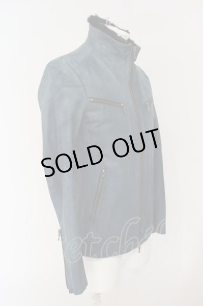 画像2: TORNADO MART / BAFFALO BUFFED CROCO EMBZTS レザージャケット M ブルー O-24-03-03-015-TO-ou-YM-ZT-M103 (2)