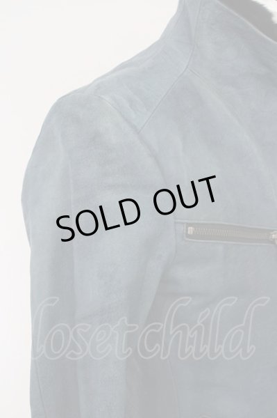 画像3: TORNADO MART / BAFFALO BUFFED CROCO EMBZTS レザージャケット M ブルー O-24-03-03-015-TO-ou-YM-ZT-M103 (3)