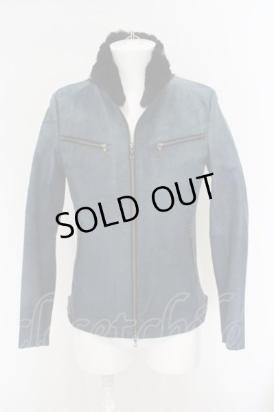 画像8: TORNADO MART / BAFFALO BUFFED CROCO EMBZTS レザージャケット M ブルー O-24-03-03-015-TO-ou-YM-ZT-M103 (8)