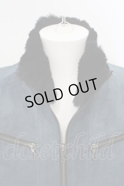 画像9: TORNADO MART / BAFFALO BUFFED CROCO EMBZTS レザージャケット M ブルー O-24-03-03-015-TO-ou-YM-ZT-M103 (9)