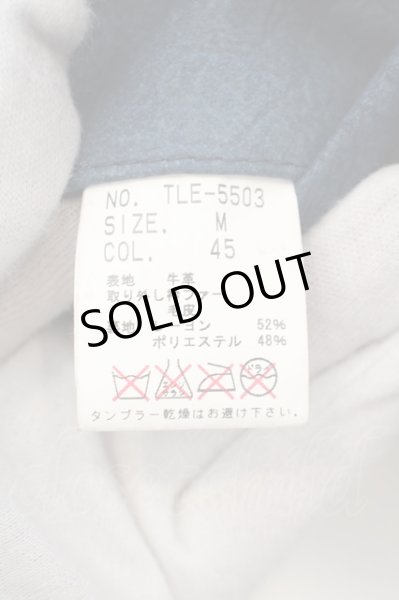 画像10: TORNADO MART / BAFFALO BUFFED CROCO EMBZTS レザージャケット M ブルー O-24-03-03-015-TO-ou-YM-ZT-M103 (10)