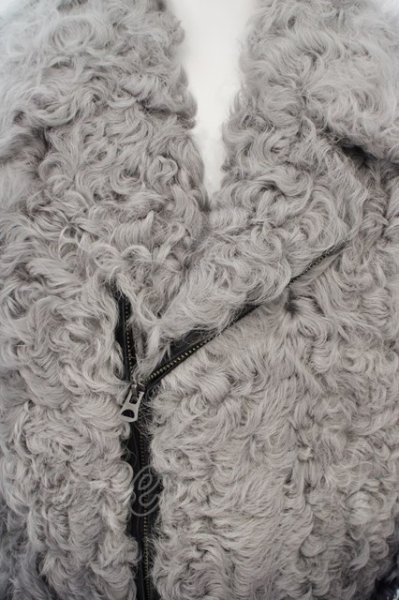 画像2: TORNADO MART / ファーラムグラデーションダブルライダースジャケット M グレーｘブラック O-24-03-03-021-TO-ou-YM-ZT-ML006 (2)