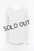 【WINTERセール】A.F ARTEFACT / Bomber Heat Gauze Washer Crew Neck Layered Top 1 オフホワイトｘチャコール O-24-03-03-028-A.-to-YM-ZT328